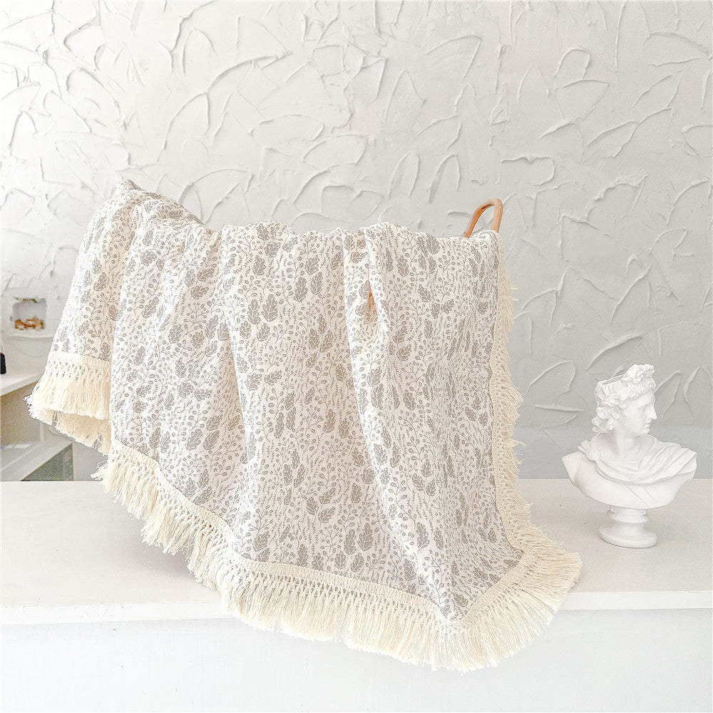 The Fringed Cotton Baby Swaddle