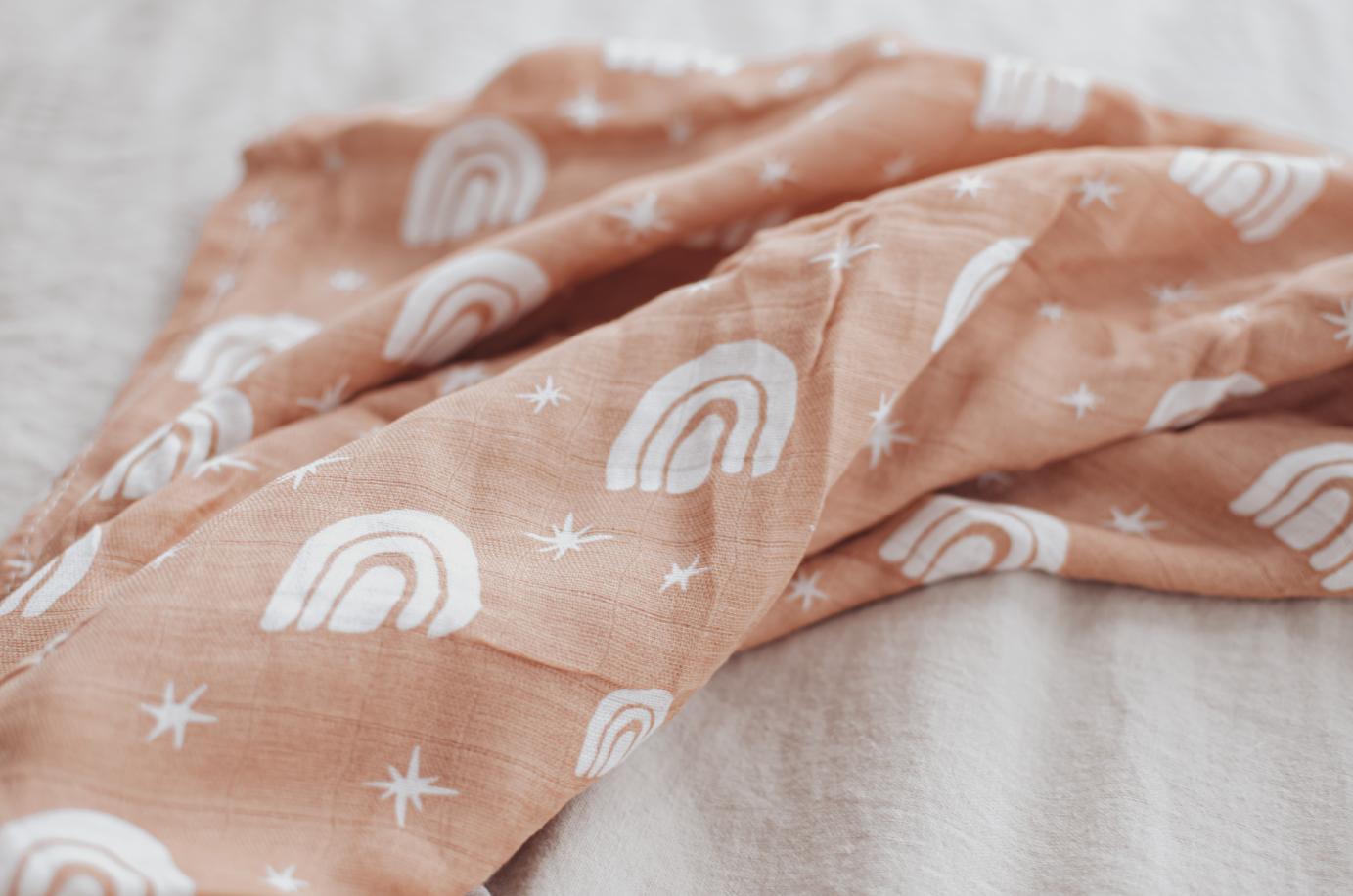 Muslin Cotton Swaddle - Rainbow Bliss